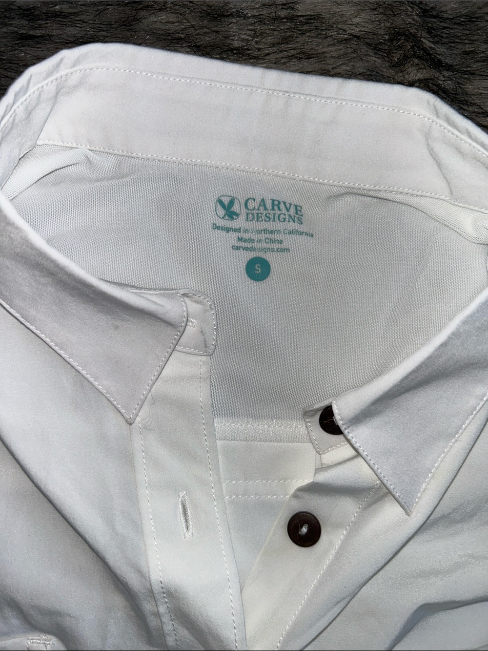 Carve Designs UPF 50+ Sun Shirt White Button Front Women's Small Oversized - Picture 6 of 9
